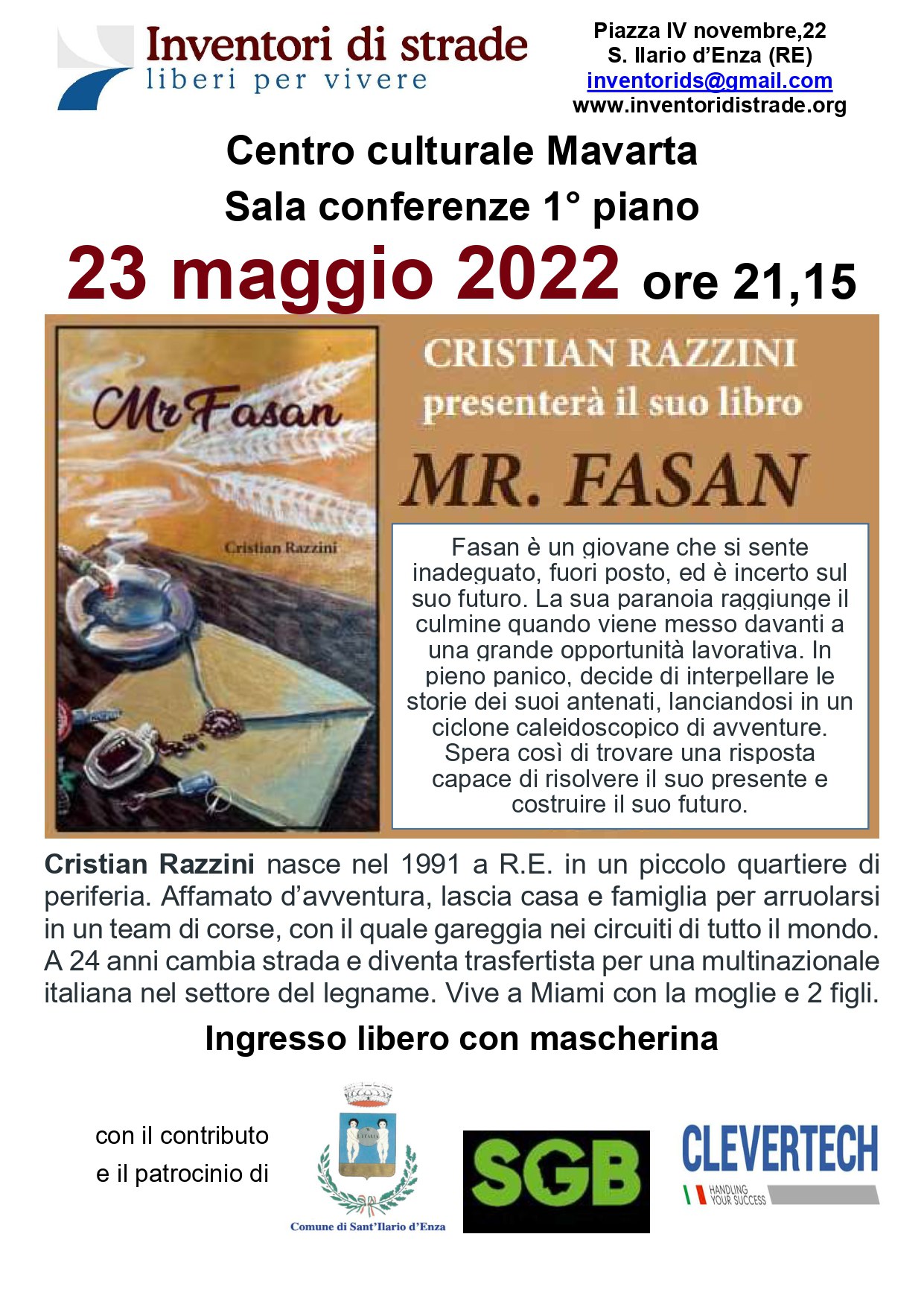 Cristian Razzini presenta il suo libro Mr. Fasan - 23 maggio 2022